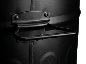 Durable Black Galvanized Steel Trash Can - Corrosion-Resistant Construction