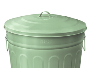Durable Green Galvanized Steel Trash Can - Corrosion-Resistant Construction