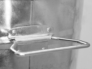 Heavy-Duty Side Handles on Silver Galvanized Steel Trash Can