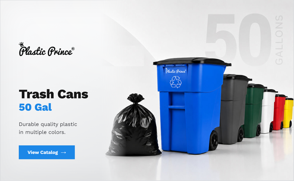 Plastic Prince Outdoor Trash Cans
