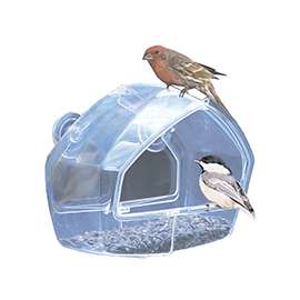 Perky-Pet 348 Window Feeder, 8 oz, Plastic, Clear, 7.78 in H