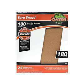 Gator 3273 Sanding Sheet, 11 in L, 9 in W, 180 Grit, Garnet Abrasive