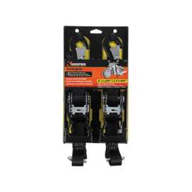 KEEPER 05741 Tie-Down, 1-1/4 in W, 8 ft L, Polyester, Black, 1000 lb, Snap Hook End Fitting