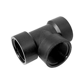GREEN LEAF TT112P Pipe Tee, 1-1/2 in, FPT, Polypropylene, Black