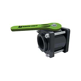 GREEN LEAF V204FP Ball Valve, 2 in Connection, Female NPT, 100 psi Pressure, Manual Actuator, Polypropylene Body