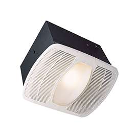 Air King LEDAK80 Exhaust Fan with Light, 0.6 A, 115/120 V, 80 cfm Air, 1 sones, LED Lamp, 4 in Duct, White