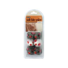 PETMATE 58071 Fur Catnip Mice, S, Natural Fur, Gray/White