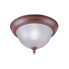 Boston Harbor RF04 Single Light Flush Mount Ceiling Fixture, 120 V, 60 W, 1-Lamp, A19 or CFL Lamp, Sienna Fixture
