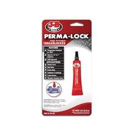 J-B WELD Perma-Lock 27106 Threadlocker, Liquid, Mild Organic, Slight, Red, 6 mL Tube