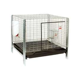 Pet Lodge RHCK1 Rabbit Hutch Kit, 24 in W, 24 in D, 16 in H, Steel, Galvanized