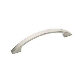 Amerock BP52996G10 Cabinet Pull, 4-13/16 in L Handle, 1-1/16 in Projection, Zinc, Satin Nickel