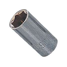 Vulcan MT6490106 Drive Socket, 9 mm Socket, 1/4 in Drive, 6-Point, Chrome Vanadium Steel, Chrome
