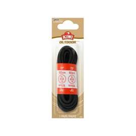 Kiwi 70449 Boot Lace, Round, Braided Nylon, Black, 72 in L
