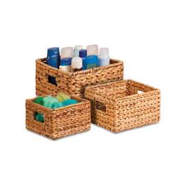 Honey-Can-Do STO-02882 Basket Set, Natural Brown, Square