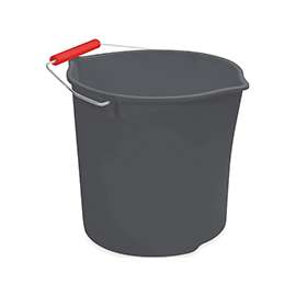 Quickie 2077957 Bucket, 11 qt Capacity, Plastic, Gray