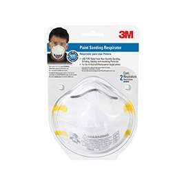 3M TEKK Protection 8210PA1-A/8654 Paint Sanding Respirator, N95 Filter Class, White