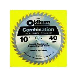 Oldham 10040TP Circular Saw Blade, 10 in Dia, Carbide Cutting Edge, 5/8 in Arbor, Steel