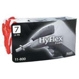 HyFlex Foam Gloves, 7, Gray/White