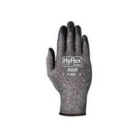HyFlex Foam Gray Gloves, 11, Black/Dark Gray