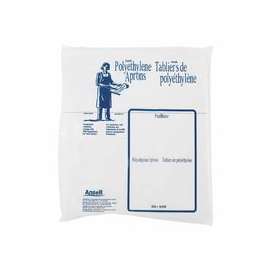Disposable Polyethylene Aprons, 28 in X 55 in, Polyethylene, White