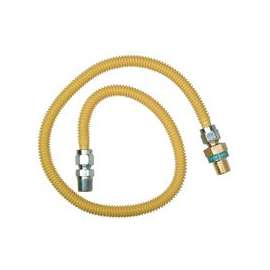 BrassCraft CSSD105R-48P Gas Connector, 3/4 x 1/2 in, Stainless Steel, 48 in L