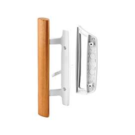 Prime-Line C 1204 Door Pull Set, 2-1/8 in W, 1-13/16 in D, Wood, Painted