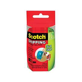 Scotch DP-1000-RR-2 Packaging Tape, 22.8 m L, 48 mm W, Clear