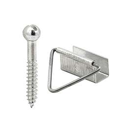 Make-2-Fit PL 7762 Bottom Latch, Aluminum, Mill, Silver, For: 7/16 in Screen Frame