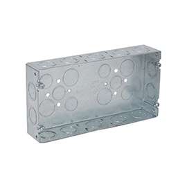 HUBBELL 952 Electrical Box, 3 -Gang, 24 -Knockout, (6) 1/2 in End, (4) 3/4 Inside Knockout, Galvanized Steel