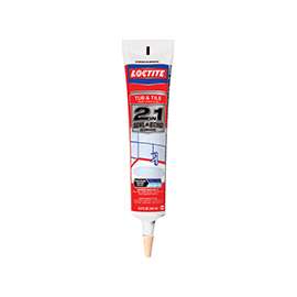 Loctite POLYSEAMSEAL 2138418 Tub and Tile Adhesive Caulk, Almond, 20 to 170 deg F, 5.5 oz Squeeze Tube
