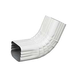 Amerimax 47264 Gutter Front Elbow, Aluminum, White