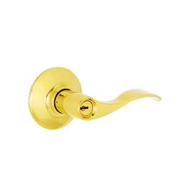 Schlage Accent Series F51A V ACC 505 Entry Lever Lockset, Brass, Brass