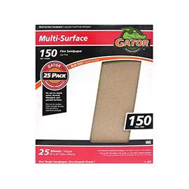 Gator 3262 Sanding Sheet, 11 in L, 9 in W, 150 Grit, Fine, Aluminum Oxide Abrasive
