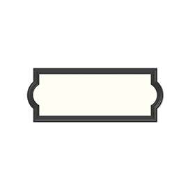 HY-KO AK-460 Address Plaque, Rectangular, Plastic, Black
