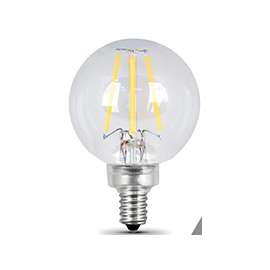 Feit Electric BPG1640/827/LED/2 LED Lamp, 120 V, 4.5 W, Candelabra E12, G16-1/2 Lamp, Soft White Light