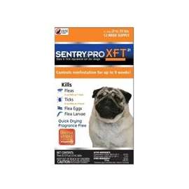 SENTRY PRO XFT 21 1844 Flea and Tick Squeeze-On, Liquid, 3 Count
