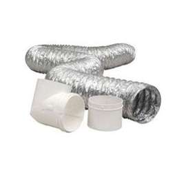 DUNDAS JAFINE ProFlex TD48D2DZW Dryer to Duct Connector Kit, Polypropylene, White, 8-Piece