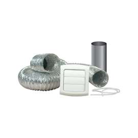 DUNDAS JAFINE ProVent TD48PVKZW Dryer Vent Kit, Polypropylene, White, 12-Piece