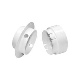DUNDAS JAFINE EZCNZW Dryer Duct to Wall Connector, 4 in Union, Polypropylene