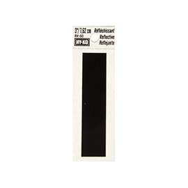 HY-KO RV-50/I Reflective Letter, Character: I, 3 in H Character, Black Character, Silver Background, Vinyl