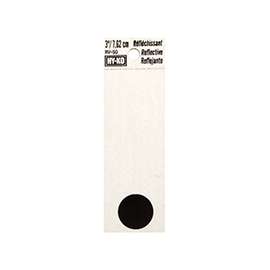 HY-KO RV-50/. Reflective Sign, Character: ., 3 in H Character, Black Character, Silver Background, Vinyl