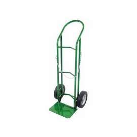Single-Cylinder Delivery Cart, 48 in H x 18 in W,  10 in Solid Rubber Wheels