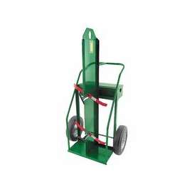 Heavy-Duty Frame Dual-Cylinder Cart, For 9.5" Cylinders, 16" Solid Rubber Wheels