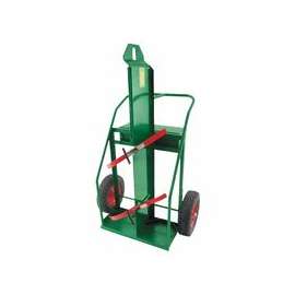 Heavy-Duty Reinforced Frame Dual-Cylinder Carts, 16" Solid Rubber Wheels