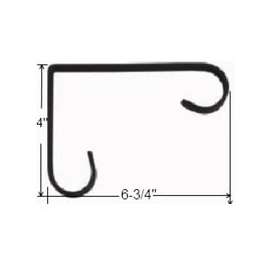 Landscapers Select 46BL Hanging Bracket, 6-3/4 L, Steel, Black, Wall Mount Mounting