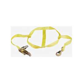 ProSource FH4016 Tie-Down, 2 in W, 14-7/8 in L, Polyester Webbing, Metal Ratchet, Yellow, 3333 lb
