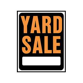 HY-KO Hy-Glo Series SP-111 Jumbo Identification Sign, YARD SALE, Fluorescent Orange Legend, Plastic