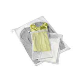 Honey-Can-Do LBG-01148 Mesh Wash Bag Kit, Drawstring Closure, Fabric, White