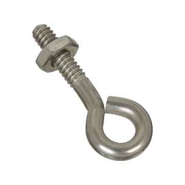 National Hardware N221-556 Eye Bolt, #10-24 Thread, 3/4 in L Thread, 0.28 in ID Dia Eye, 0.91 in L Shank