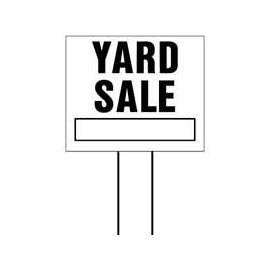 HY-KO LYS-5 Lawn Sign, YARD SALE, Black Legend, Plastic, 24 in W x 19 in H Dimensions